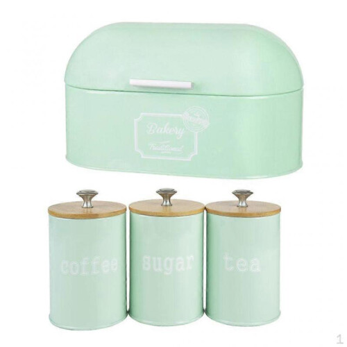 Metal Bread Storage Box - Countertop Space-Saving, Extra Large, Vintage Bin for Kitchen 1
