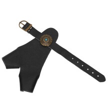 Bogenschießen-Handschutz aus PU-Leder, verstellbar, schwarz