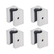 SBR12UU Lineare Kugelblock-Einheiten 4er-Pack Aluminiumlegierung Offene Schlitteinheiten