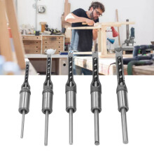 5 Stück HSS Vierkantbohrer-Set 1/4–1/2 Zoll