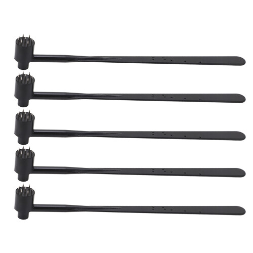 5 Stück Plum Blossom Dermal Hammer - Schwarzer ABS-Griff 2