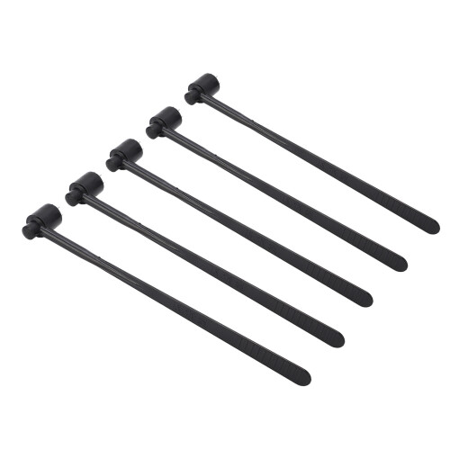 5 Stück Plum Blossom Dermal Hammer - Schwarzer ABS-Griff