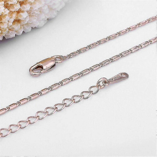 Classic Jewelry Flat Rose Gold-plate Chain Link Chain Accessory Gift