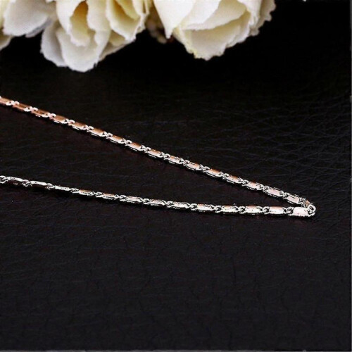 Classic Jewelry Flat Rose Gold-plate Chain Link Chain Accessory Gift 1