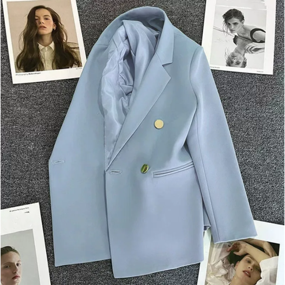 (2XL)Women Casual Coat Double Breasted Elegant Office Lady BlazersSuit-image-OPC-PJGNG9B-NEW