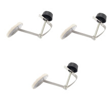 3 Sets Drum Mute Button Damper Pads For Snare Drum Drum Carpet Cotton Silver