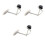 3 Sets Drum Mute Button Damper Pads For Snare Drum Drum Carpet Cotton Silver 1