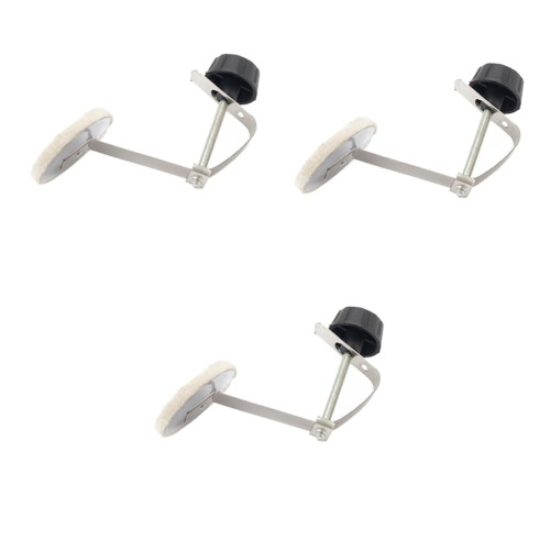 3 Sets Drum Mute Button Damper Pads For Snare Drum Drum Carpet Cotton Silver