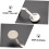 3 Sets Drum Mute Button Damper Pads For Snare Drum Drum Carpet Cotton Silver 4