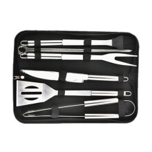 BBQ-Werkzeugset aus Edelstahl, 9-teilig, Oxford-Tasche