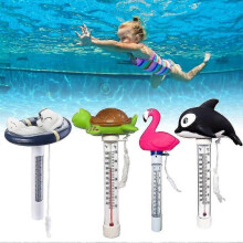 (White bear) Floating Pool Thermometer Cartoon Shaped Water Temperature Thermometers For Outdoor Indoor Swimming Pools Spas Hot Tubs