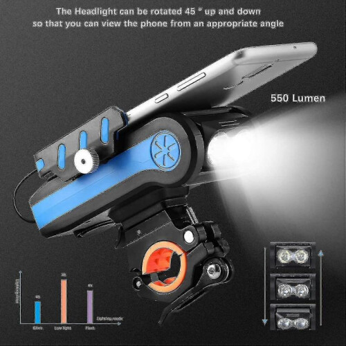 Bicycle Light Set Include Led Bicycle Lights Bicycle Phone Holder 2