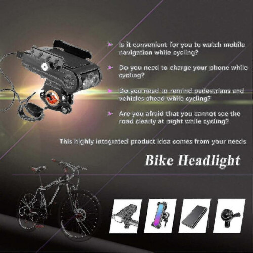 Bicycle Light Set Include Led Bicycle Lights Bicycle Phone Holder 1