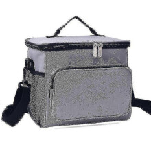 (GRAY) Lunch Bag Fabric Large 10l Insulated Lunch Bag Cooler Bag 600d Oxford