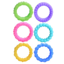 Fidget Sensory Rings Set of 6 Lightweight Stress Relief Finger Rings for Children and Teenagers