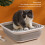Teilgeschlossenes Katzenklo 463412 cm Grau 5