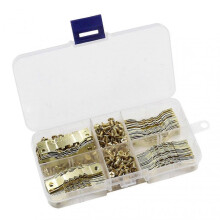 100pcs Multifunctional Sawtooth Picture Hanger Double Sided Easy To Install Hardware Tools Saw Tooth Hanger