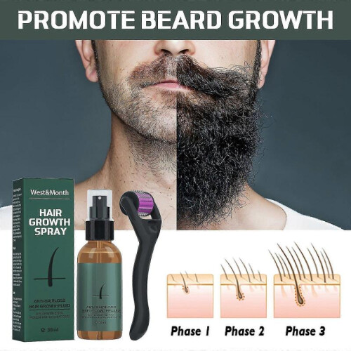 Beard Kit, Beard Growth Care Grooming Kit with Roller30ml 2
