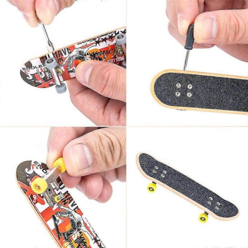 (C) Fingerboard Ramp Set Mini Finger Skateboards Pipe Ramp Skate Game 2