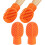 Drum Mute Tips Silicone Drumstick 4 Pack Orange Silent Practice Drum Accessories 4