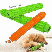 (Green 18cm) Pet Dog Chew Toy For Aggressive Chewers Treat Dispensing Rubber Teeth Cleaning Toy Squeaking Rubber Dog Toy Toys For Dogs