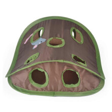 Pet Cat Mice Game Intelligence Toy Bell Tent with 9 Hole Cats Playing Tunnel Foldable Kitten Mouse Hunt Toys Keeps Kitten Active