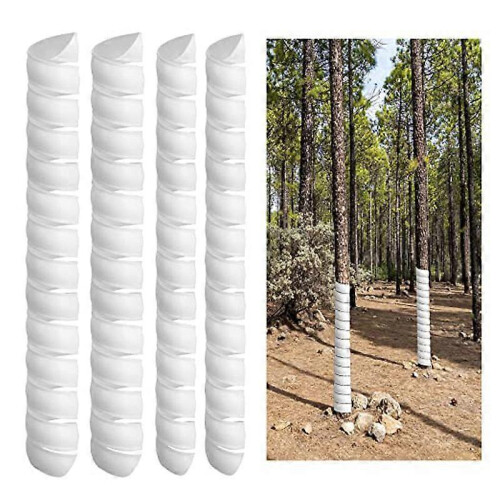 (2pcs 4*40cm and 5*40cm) Plant Trunk Protector Against Squirrel and Mouse Gnawing Plastic