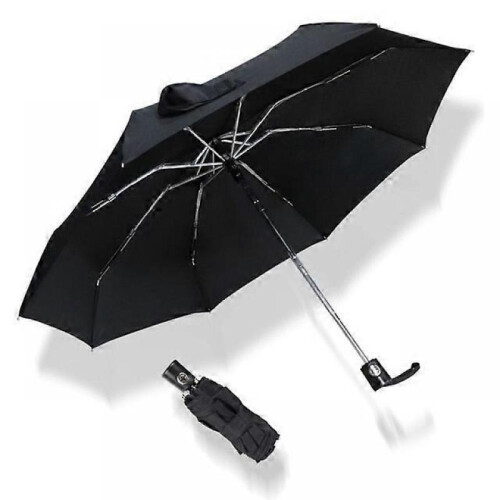 (Black) Portable Mini Folding Rain Umbrella