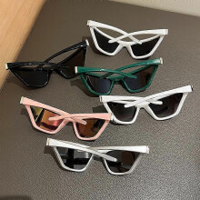 (silver) Cat Eye Outdoor Shades Eyewear Trend UV400 Cycling Female Sun Glasses