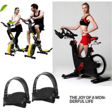 Bike Pedal Set Anti-slip Pedal Strap Pedal Set for Gym Bicycle Universal Foot Pedal