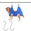 (M, Blue) Dog Hammock Pet Nail Trimming Grooming Hammock 1