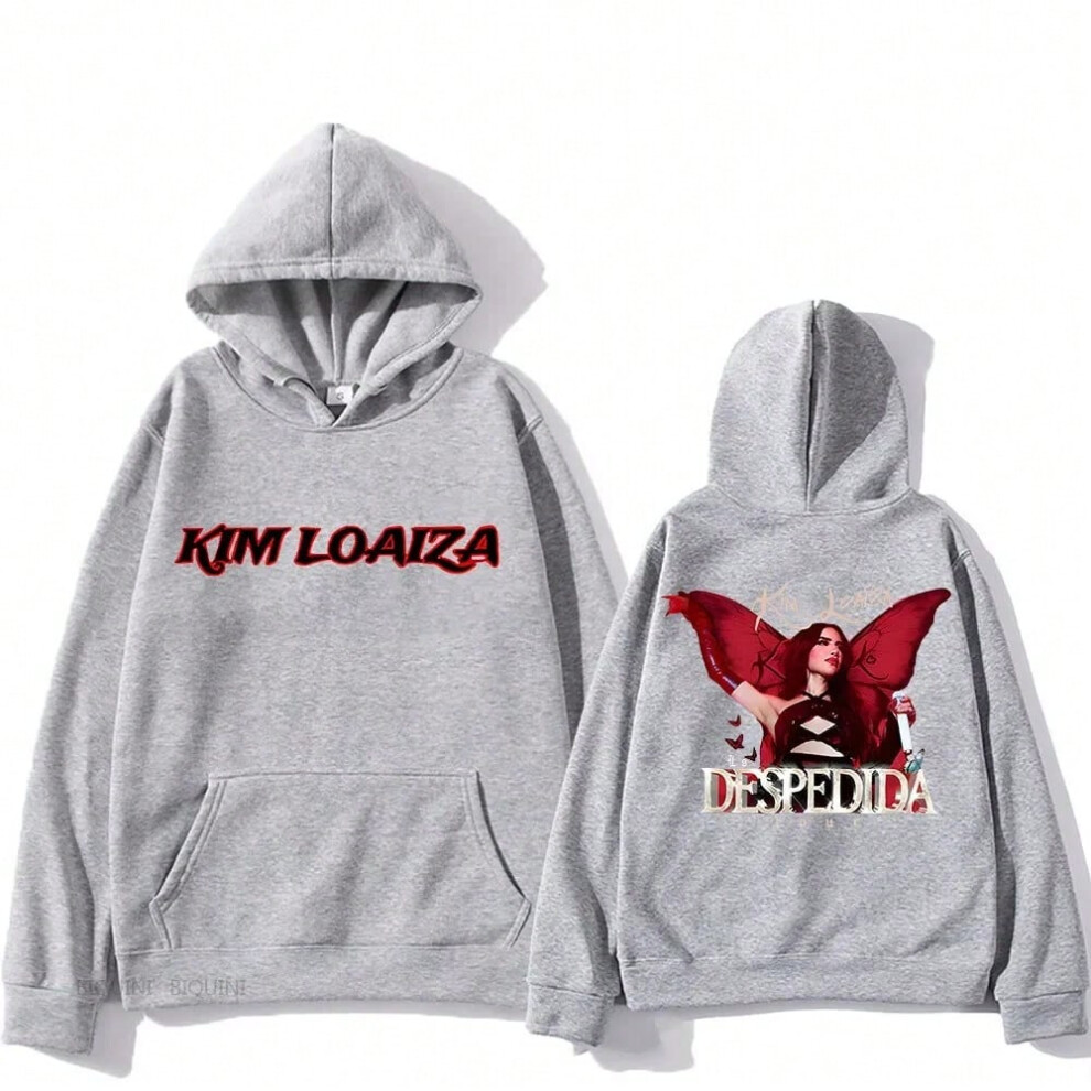 (gray, XXL) Kim Loaiza Hoodie for Autumn/Winter Aesthetic Fleece Sweatshirts Long Sleeve Hooded Retro Clothes Ropa Mujer Fashion Pullovers-image-OPC-PJGNM5Q-NEW
