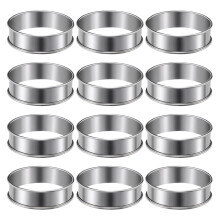 12Pcs Stainless Steel Pizza Saucing Rings Durable Kitchen Baking Tool