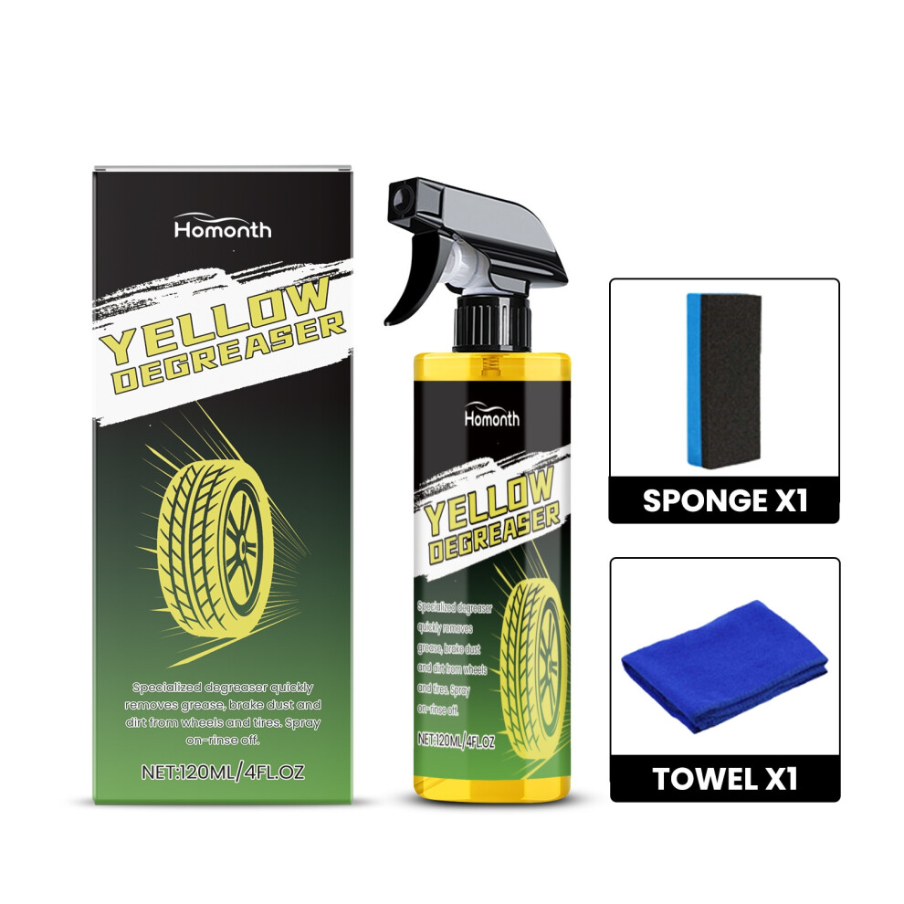 (120Ml+Sponge+Square Scarf) Car Wheel Cleaner Car Tire Ring Cleaning Stains Renovation Repair Wheel Rust Remover 6910640865454