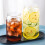 2Sets Assorted Color Glass Beverage Mugs with Straw Lid for Home Use 11