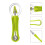 1Set Stainless Steel Fruit Carving Tool Green with Comfortable Handle 5