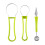 1Set Stainless Steel Fruit Carving Tool Green with Comfortable Handle 1