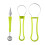 1Set Stainless Steel Fruit Carving Tool Green with Comfortable Handle 7
