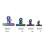 5 Pcs Clamp Binder Clips Rainbow Test Paper Clip Office 5pcs 2
