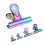5 Pcs Clamp Binder Clips Rainbow Test Paper Clip Office 5pcs 5
