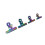 5 Pcs Clamp Binder Clips Rainbow Test Paper Clip Office 5pcs 7