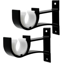 Curtain Rod Bracket, Small Curtain Rod Brackets Holder for Curtain Rods Heavy Duty Curtain Rod Hooks for Wall, Easy To Installation