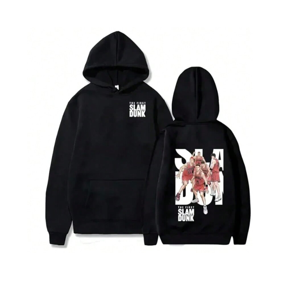 (Dark Grey, L) Anime Slam Dunk Hoodies de lÃ£, pulÃ´ver casual com capuz, streetwear Hip Hop, moletons, Sakuragi Hanamichi Print Tops, outono-image-OPC-PJGNSMN-NEW