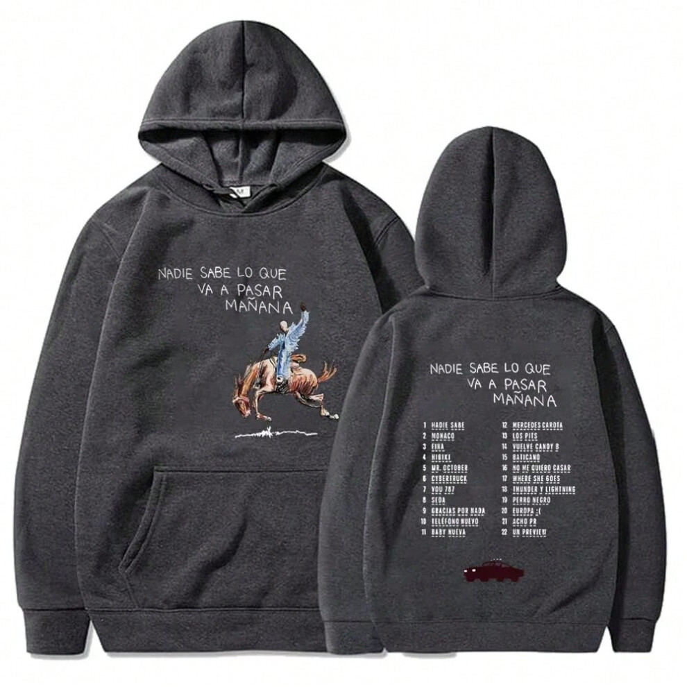 (Darkgray, XXL) Bad Bunny New Album Nadie Sabe Lo Que Va Pasar Manana Sweatshirts Street Hoodies Clothes Casual Pullovers 90s Bad Bunny Hoodie-image-OPC-PJGNT5P-NEW