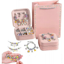 (Rainbow) Charm Bracelet Making Kit, 66 Pcs Charm Bracelet Making Kit Jewelry Making Supplies,diy Craft Gift Kit For Teen Girls