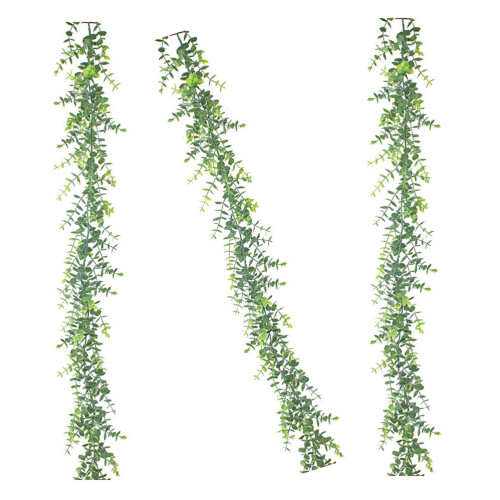 3Pcs Green Artificial Plant Durable Plastic Hanging Spring Wall Decor 2