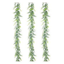 3Pcs Green Artificial Plant Durable Plastic Hanging Spring Wall Decor