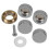 8x Silver Copper Round Screw Mirror Cap Nails 16mm Dia-ksize 2