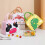 (Grey Sloth)Cute Portable Thermal Lunch Tote Bag With Handle For Work Or School Picnic 3