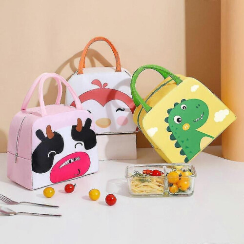 (Grey Sloth)Cute Portable Thermal Lunch Tote Bag With Handle For Work Or School Picnic 2